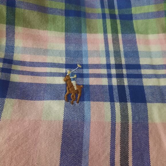 Ralph Lauren Mens Classic Fit Plaid Embroidered Logo Long Sleeve Shirt Size XL - Picture 3 of 7